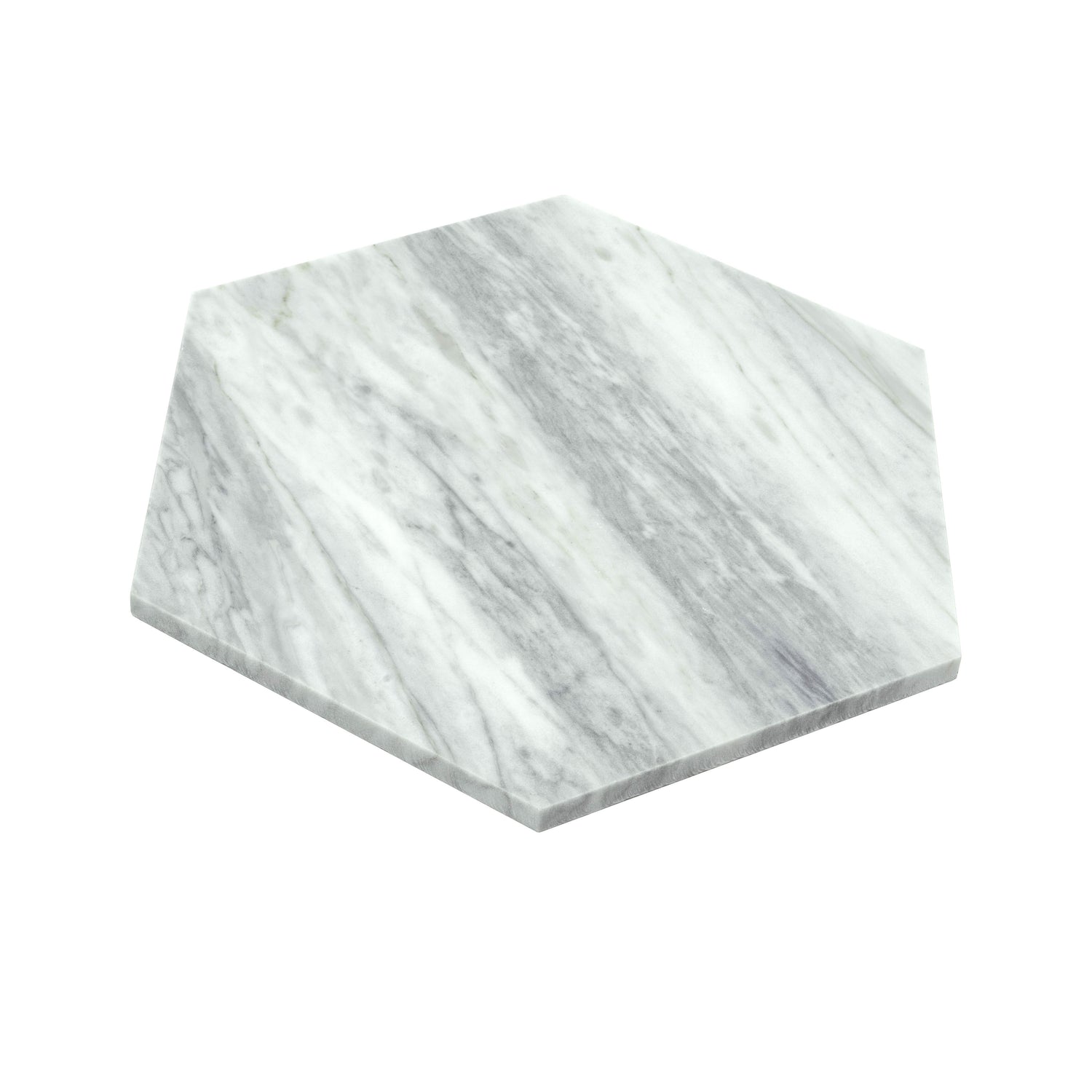 Sample - Light Gray 10x10 Honed Calacatta Bluette Hexagon Tile (2.95 sq ft/case, 5-Pack)