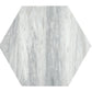 Sample - Light Gray 10x10 Honed Calacatta Bluette Hexagon Tile (2.95 sq ft/case, 5-Pack)