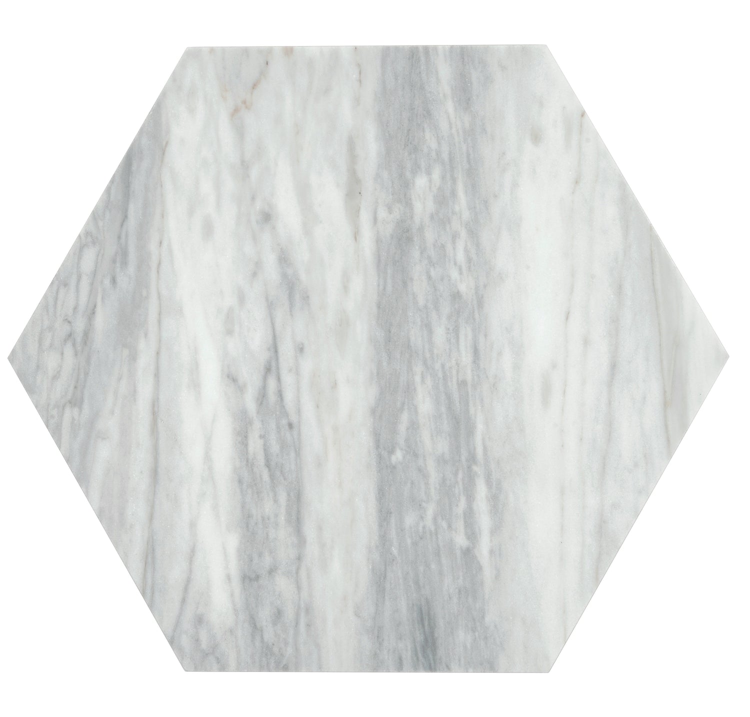 Sample - Light Gray 10x10 Honed Calacatta Bluette Hexagon Tile (2.95 sq ft/case, 5-Pack)
