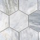 Light Gray 12x10 Polished Calacatta Bluette Hexagon Mosaic Tile (4.38 sq ft/case, 5-Pack)