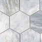 Sample - Light Gray 12x10 Polished Calacatta Bluette Hexagon Mosaic Tile (4.38 sq ft/case, 5-Pack)