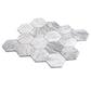 Light Gray 12x10 Polished Calacatta Bluette Hexagon Mosaic Tile (4.38 sq ft/case, 5-Pack)