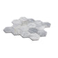 Sample - Light Gray 12x10 Polished Calacatta Bluette Hexagon Mosaic Tile (4.38 sq ft/case, 5-Pack)