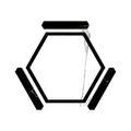Sample - White Black 9x10 Matte Hexagon Porcelain Tile (18 pack, 8.07 sq ft/case)