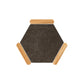 Aureole 8.66 in. x 9.84 in. Matte Jet Black and Brown Porcelain Hexagon Wall and Floor Tile (8.07 sq ft/case) - 18 Sheet