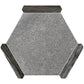 Aureole 8.66 in. x 9.84 in. Matte Fossil Gray Porcelain Hexagon Wall and Floor Tile (8.07 sq ft/case) - 18 Sheet