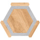 Aureole 8.66 in. x 9.84 in. Matte Oak wash and Gray Porcelain Hexagon Wall and Floor Tile (8.07 sq ft/case) - 18 Sheet