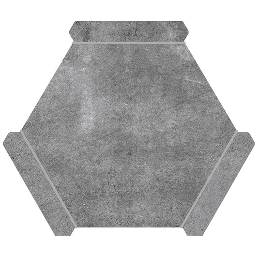Coin Gray 9x10 Matte Hexagon Porcelain Tile (18 pack, 8.07 sq ft/case) - Sample