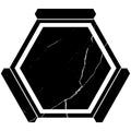 Sample - Black White 9x10 Matte Hexagon Porcelain Tile (18 pack, 8.07 sq ft/case)