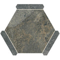 Sample - Slate Gray 9x10 Matte Hexagon Porcelain Tile (18 pack, 8.07 sq ft/case)