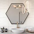White 12x24 matte porcelain wave tile installed on bathroom wall