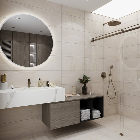 Beige 12x24 Field Matte Porcelain Tile (5 pack, 10.763 sq ft/case) - Sample