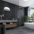 5 pack Coal Black 12.6-in x 24.6-in Matte Porcelain Wall and Floor Deco Tile (10.76 Sq ft/case)