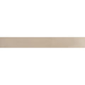 Warm greige 2x16 matte porcelain elongated subway tile in neutral beige tone