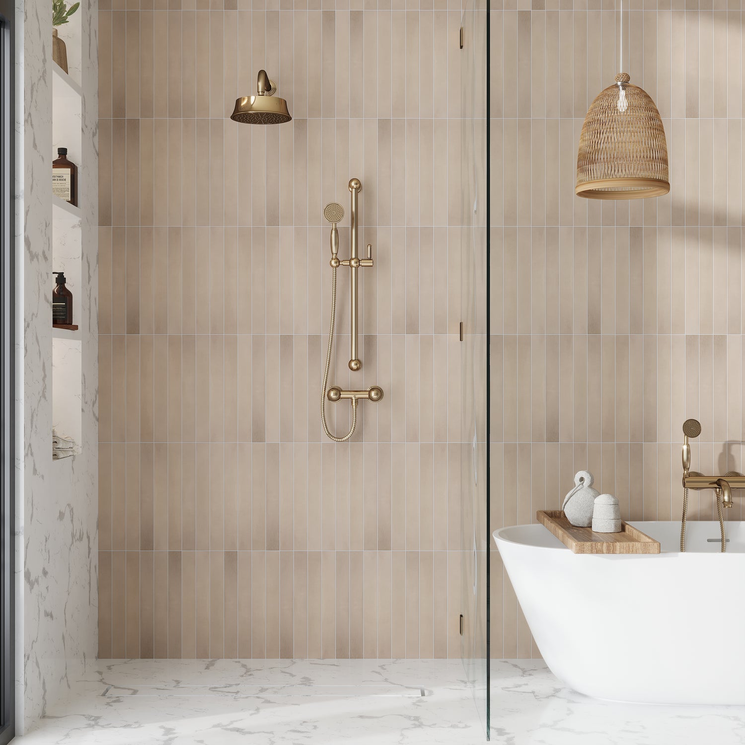 Sample - Warm Greige 2x16 Matte Porcelain Elongated Subway Tile (10.76 sq ft/case, 50-Pack)