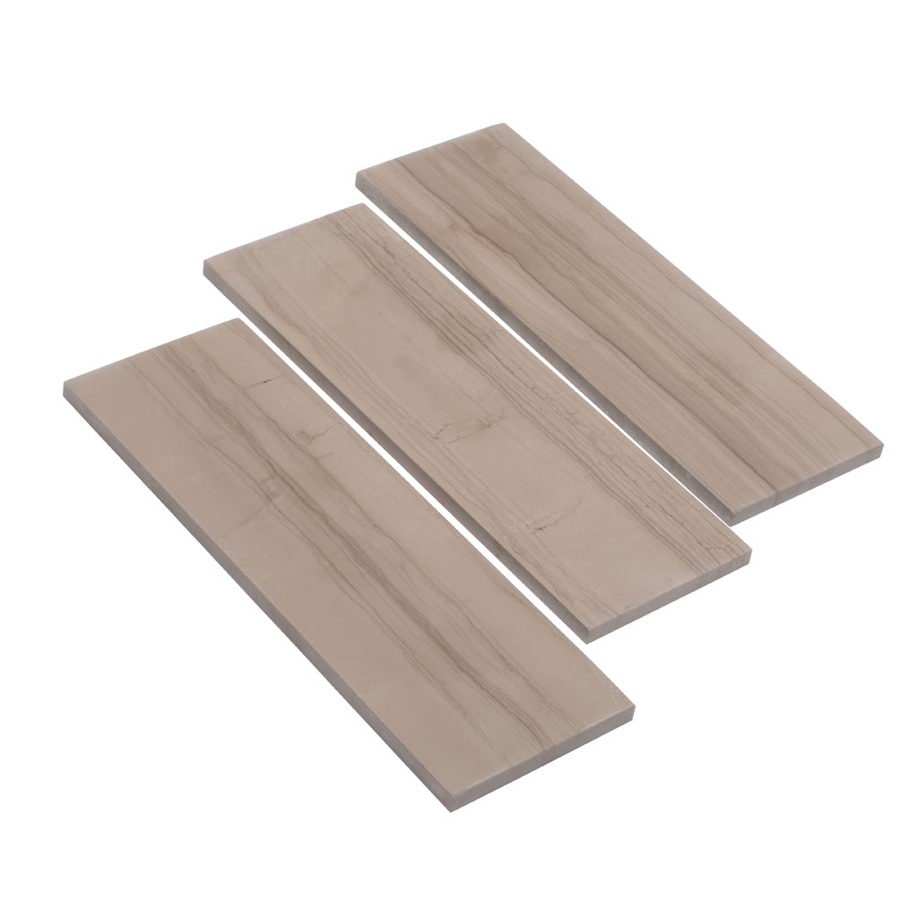 15 pack Clay Brown 4 in. x 12 in. Honed Marble Subway Wall and Floor Tile (5 sq. ft./Case)