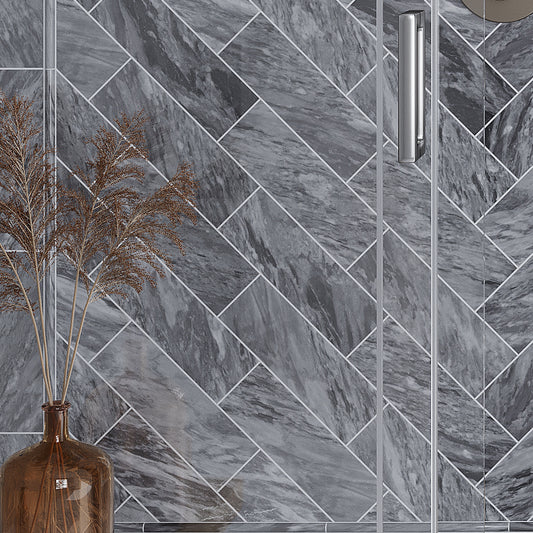 Gray 4x12 Subway Polished Marble Tile (15 pack, 5 sq ft/case)