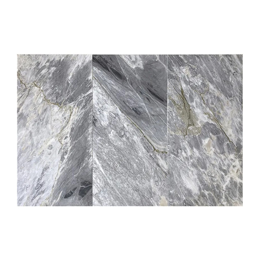 Grandis 12 in. x 24 in. Honed Gray Marble Large Format Wall and Floor Tile (10 sq ft/case) - 5 Pack