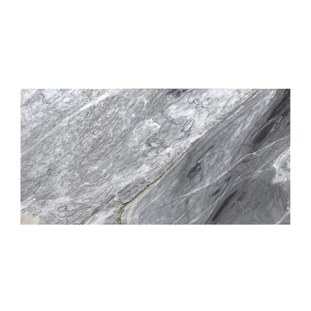 Grandis 12 in. x 24 in. Honed Gray Marble Large Format Wall and Floor Tile (10 sq ft/case) - 5 Pack