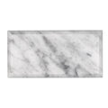 Beveled White Marble Subway Tile