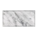 Sample - White 3x6 Polished Beveled Subway Bianco Carrara Marble Tile (40 pack, 5 sq ft/case)