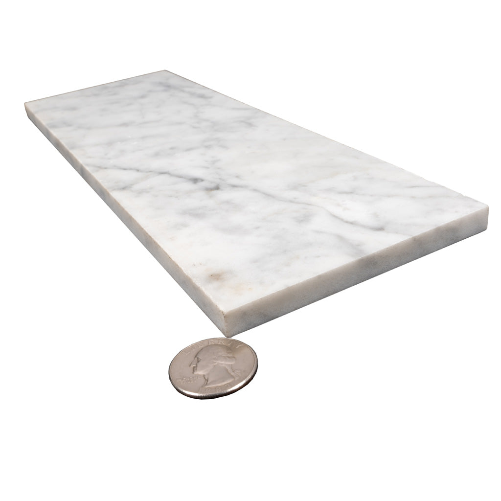 White 4x12 Subway Honed Marble Tile (15 pack, 5 sq ft/case) - Sample