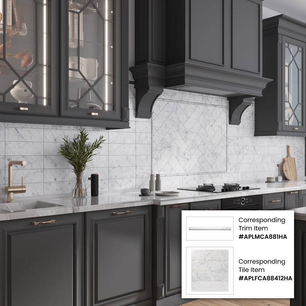 White 4x12 Subway Honed Marble Tile (15 pack, 5 sq ft/case) - Sample