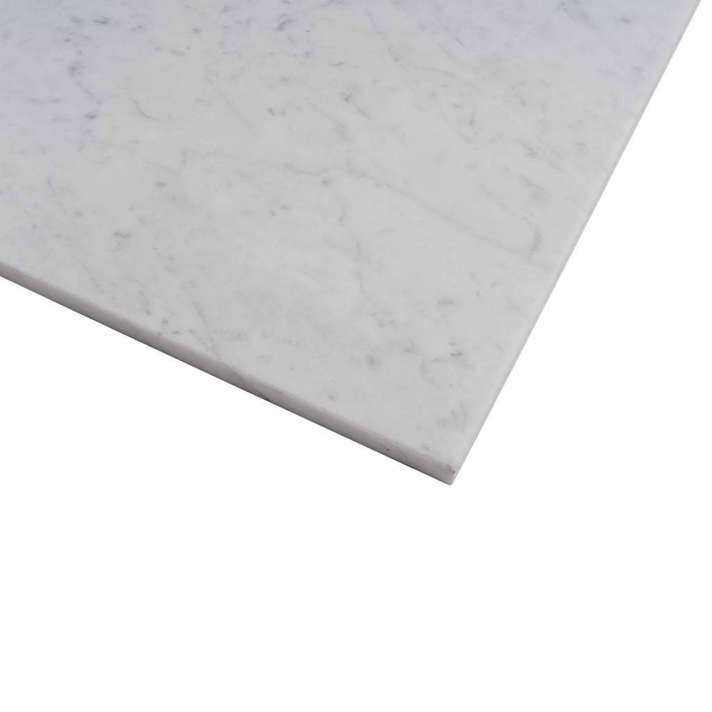 12x24 White Polished Marble Subway Tile