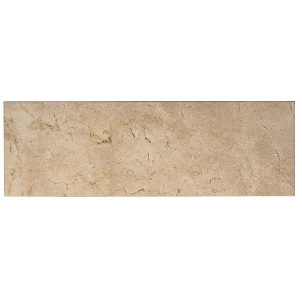 Beige 4x12 Polished Subway Marble Tile (15 pack, 5 sq ft/case) - Sample