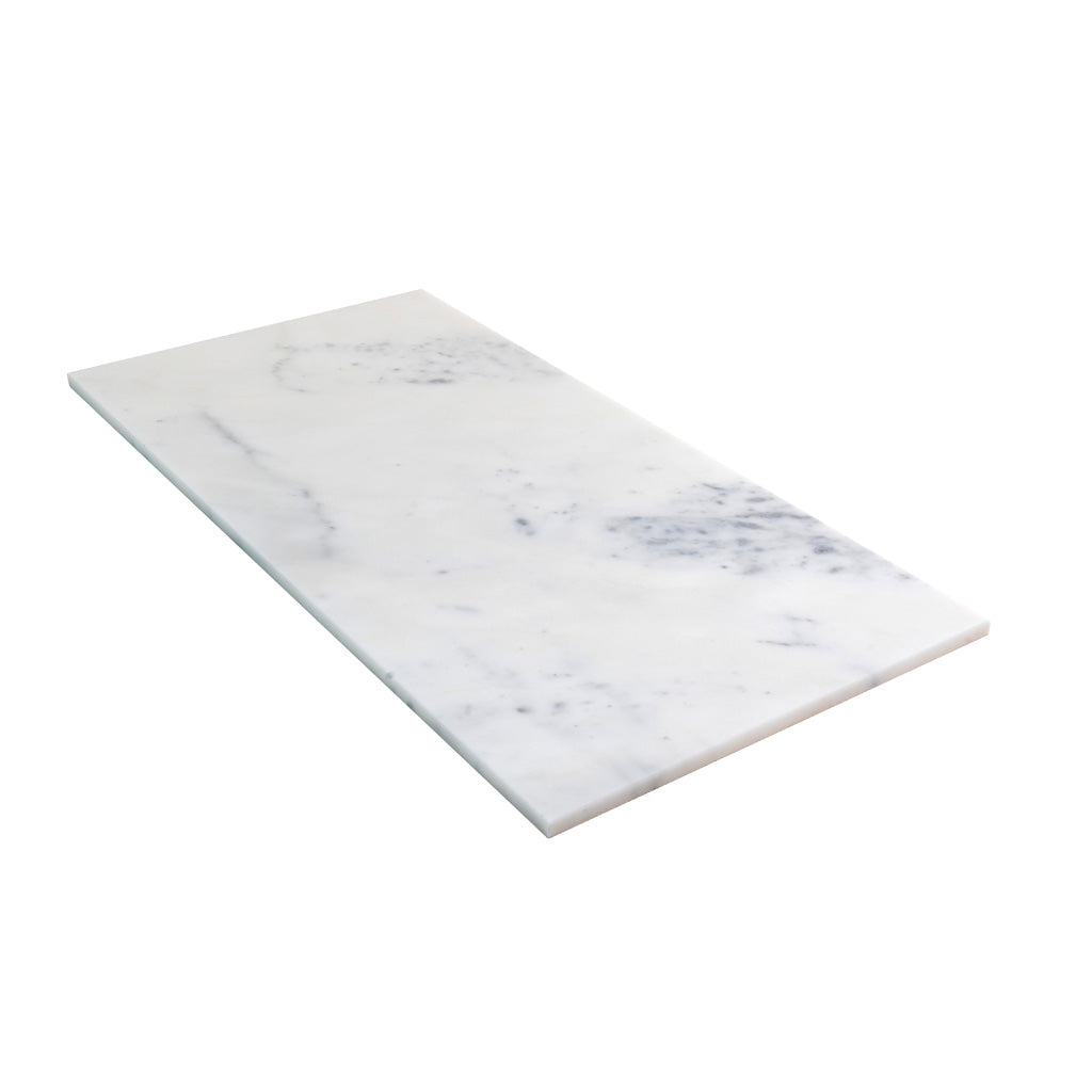 White Gray 12x24 Polished Field Marble Tile (5 pack, 10 sq ft/case) - Sample