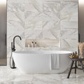 5 pack White and Gray 12 in. x 24 in. Polished Marble Subway Wall and Floor Tile (10 sq. ft./Case)