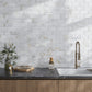 White 3x6 Polished Beveled Subway Calacatta Gold Marble Tile (40 pack, 5 sq ft/case)