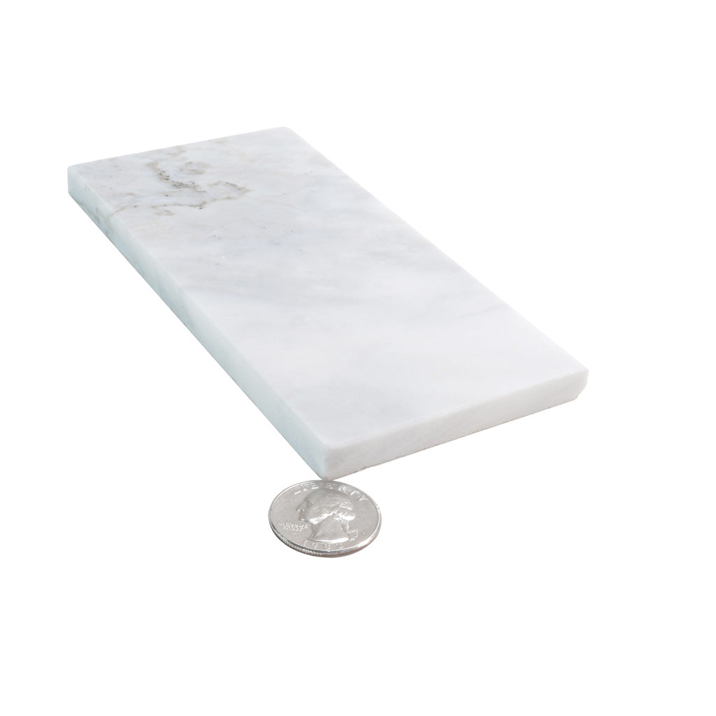 White 3x6 Polished Marble Subway Tile (40 pack, 5 sq ft/case) - Sample