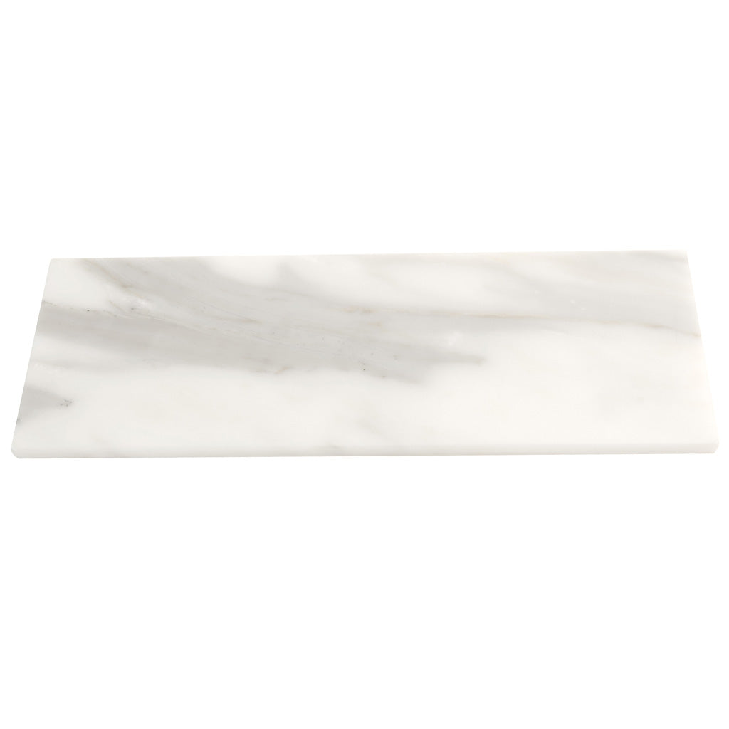 Calacatta White Polished Chevron Tile