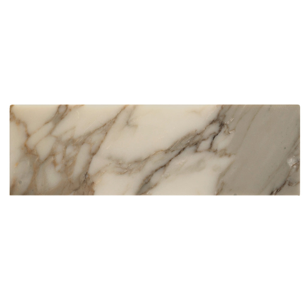 White 4x12 Marble Polished Subway Tile (15 pack, 5 sq ft/case) - Sample