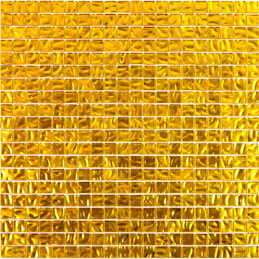 Gold Glossy Glass Mosaic Tile