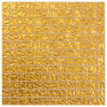 shiny textured gold glass mosaic tile sheet with glossy square tiles for wall decor