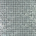 Glossy cloud silver 12x12 glass mosaic tile sheet with uniform square tiles and iridescent finish