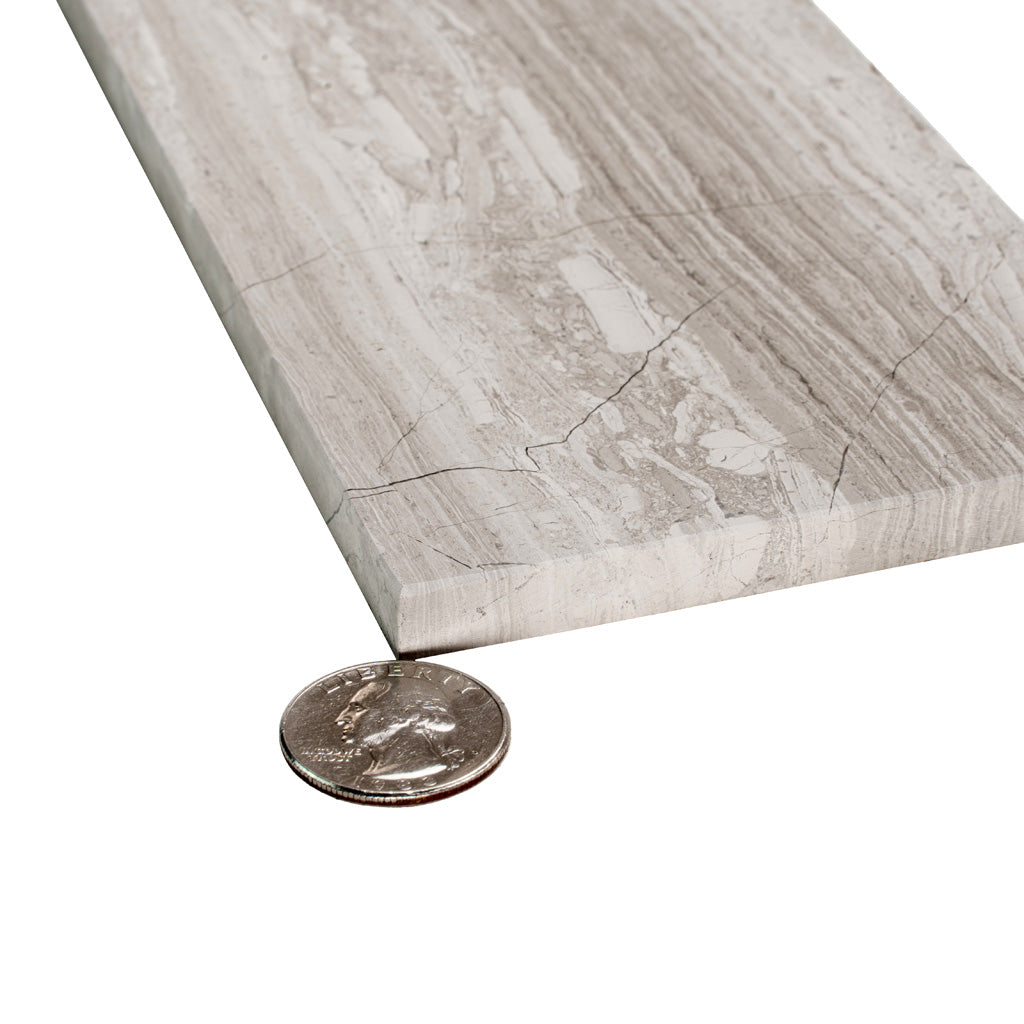 Cloud Gray 4x12 Polished Subway Marble Tile (15 pack, 5 sq ft/case) - Sample