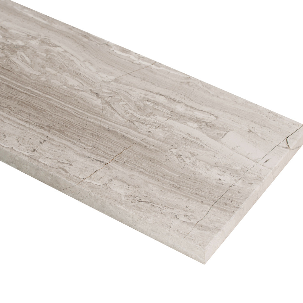Cloud Gray 4x12 Polished Subway Marble Tile (15 pack, 5 sq ft/case) - Sample