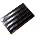 Sample - Jet Black 2x16 Glossy Ceramic Deco Subway Tile (50 pack,10.76 sq ft/case)