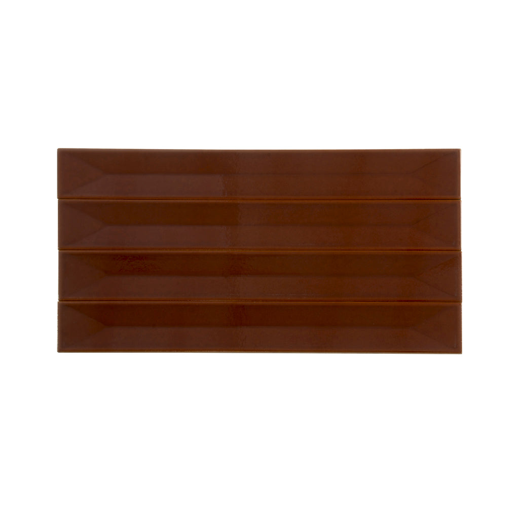 Horizonte 1.97 in. x 15.75 in. Glossy Caramel Ceramic Deco Subway Wall Tile (10.76 sq ft/case) - 50 Pack