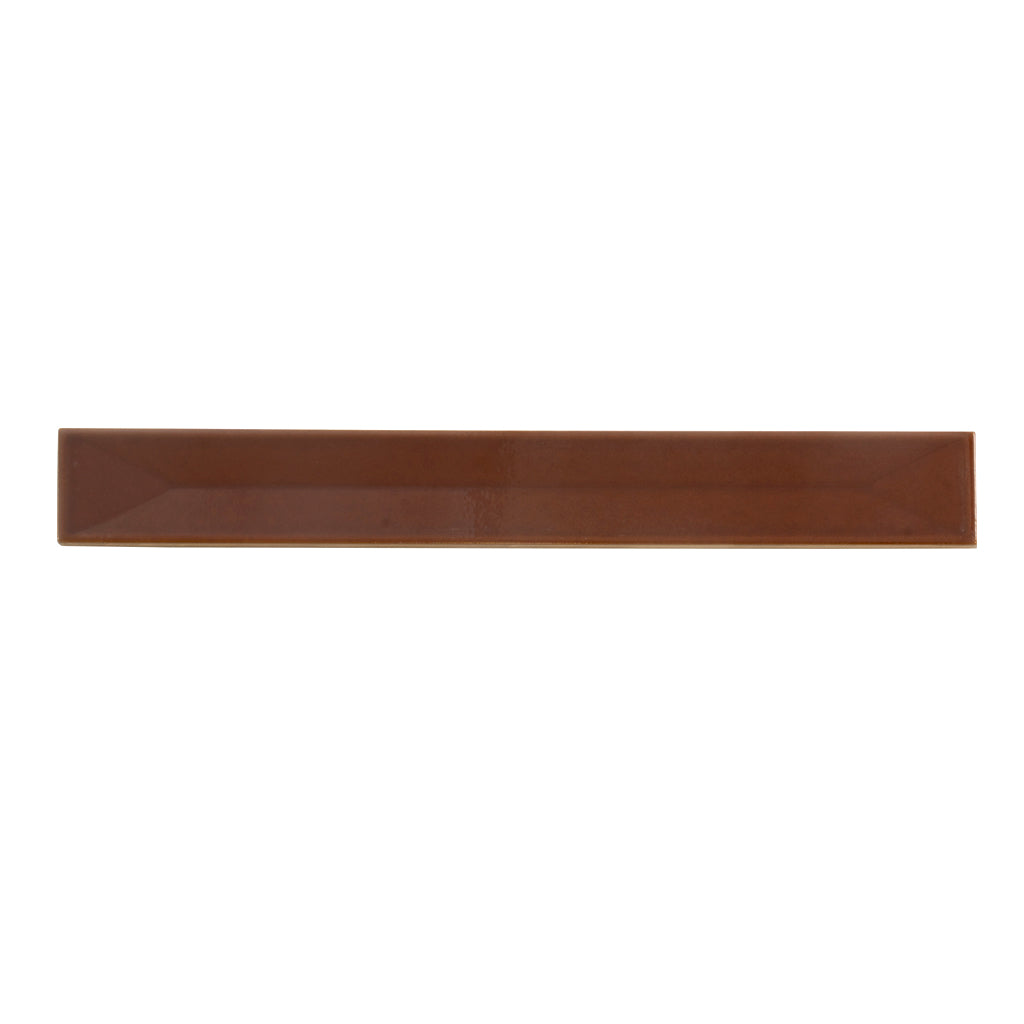 Horizonte 1.97 in. x 15.75 in. Glossy Caramel Ceramic Deco Subway Wall Tile (10.76 sq ft/case) - 50 Pack