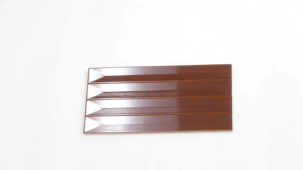 Horizonte 1.97 in. x 15.75 in. Glossy Caramel Ceramic Deco Subway Wall Tile (10.76 sq ft/case) - 50 Pack