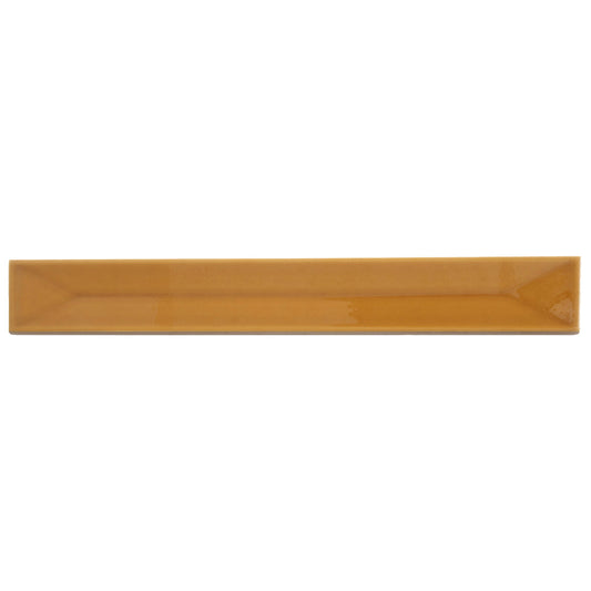 Sample-Honey 2x16 Glossy Ceramic Deco Subway Tile (50 pack,10.76 sq ft/case)