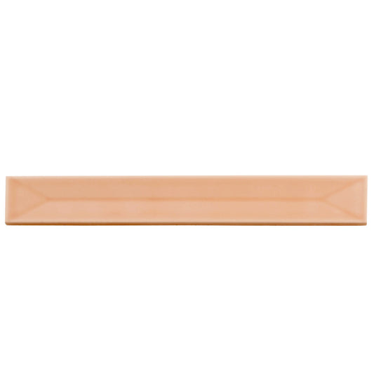 Sample-Powder Pink 2x16 Glossy Ceramic Deco Subway Tile (50 pack,10.76 sq ft/case)
