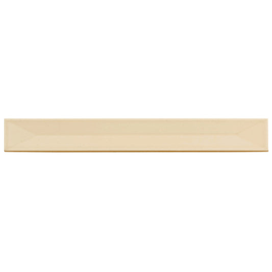 Sample-Alabaster Beige 2x16 Glossy Ceramic Deco Subway Tile (50 pack,10.76 sq ft/case)