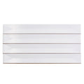 Sample - Snow White 2x16 Glossy Ceramic Deco Subway Tile (50 pack,10.76 sq ft/case)