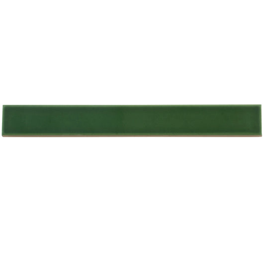 Horizonte 1.97 in. x 15.75 in. Glossy Forest Green Ceramic Subway Wall Tile (10.76 sq ft/case) - 50 Pack