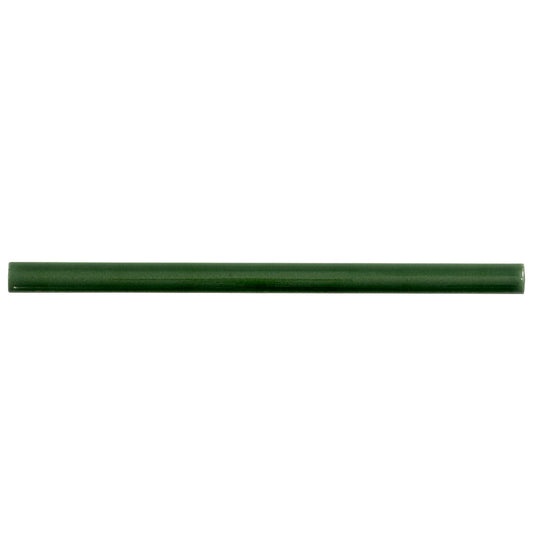 Sample-Forest Green 0.5x8 Glossy Ceramic Pencil Tile Trim (10 pack, 0.27 sq ft/case)